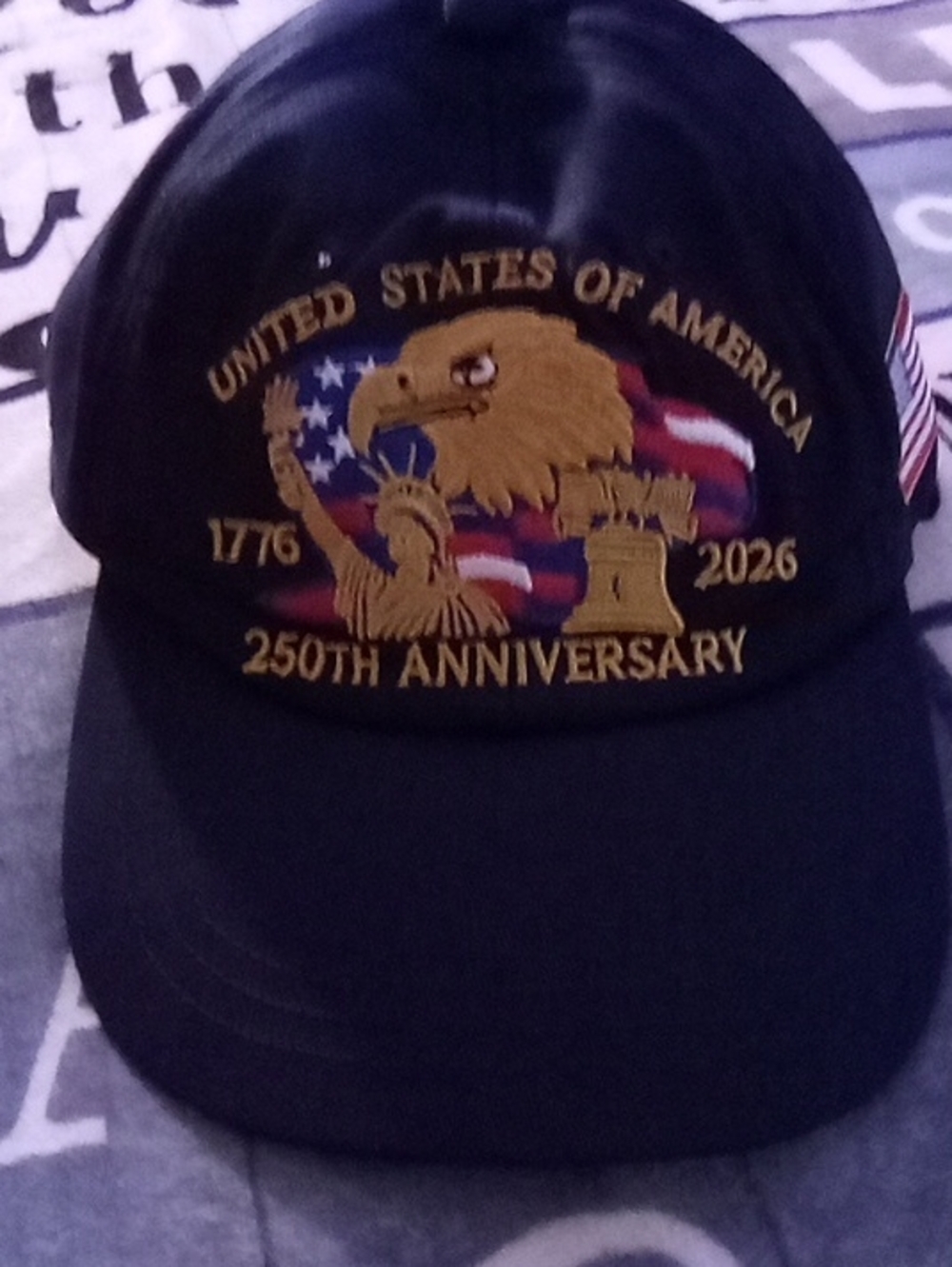 United States 250th Anniversary Black Baseball Cap